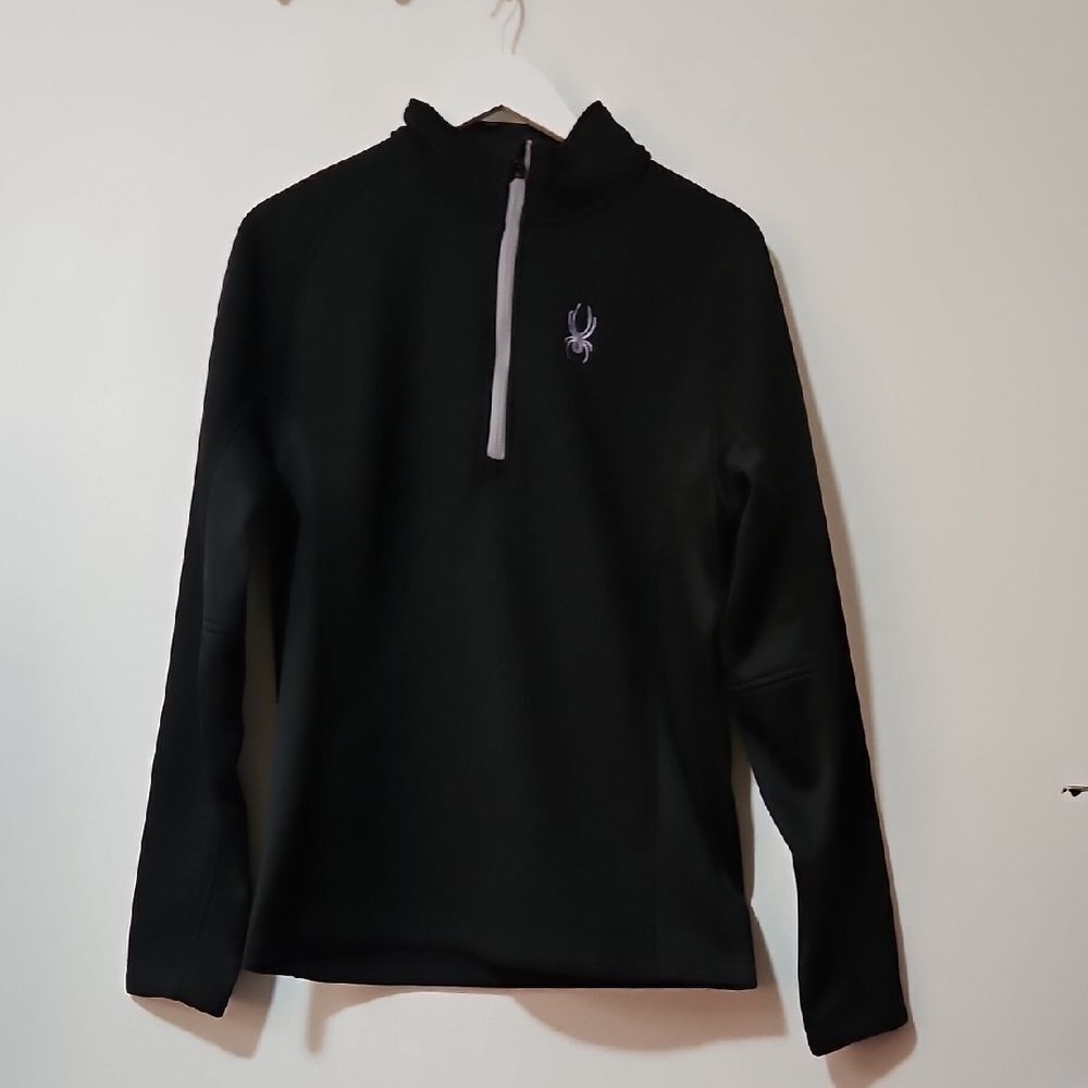 Spyder Black Pullover with Logo Accent